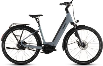 Elektro-Citybike Cube Supreme Hybrid Deluxe SLX 600 EasyEntry Enviolo Trekking Riemenantrieb 600 Wh Bosch 90 Nm 700 mm Grau/Blau 2026
