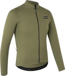 Maillot Manches Longues GribGrab Gravelin Merinotech Thermal Vert Olive