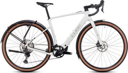 Vélo de Gravel Électrique Cube Nuroad Hybrid C:62 Race FE 400X Shimano GRX 12V 400 Wh 700 mm Gris Vert Desertstone 2025