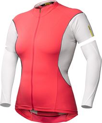 MAVIC COSMIC PRO W Maillot de mangas desmontables para mujer Rosa Blanco