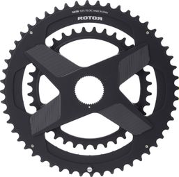 Rotor Crank Spider ALDHU 53-39T Chainring Round 110BCD Black