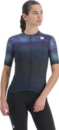 Sportful Flow Supergiara Korte Mouw Jersey Zwart/Blauw