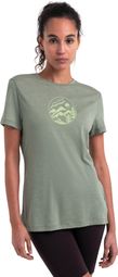 Dames Icebreaker Merinos 150 Tech Lite III Camping Circle Green Technisch T-shirt