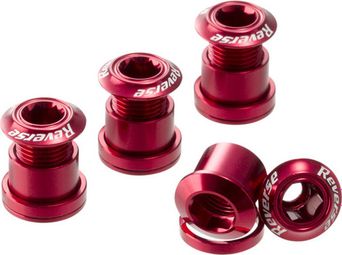 Set di bulloni per corona inversa 7mm rosso (x4)