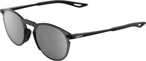 Lunettes 100% Legere Round Matte Black Silver Mirror