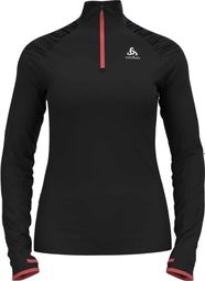 Jersey Odlo Axalp Ceramiwarm 1/2 Cremallera Negro Rojo Mujer