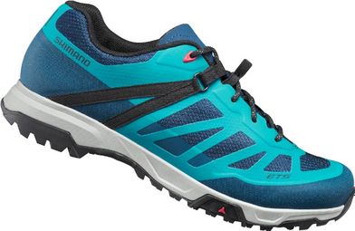 Coppia di scarpe MTB da donna Shimano ET500 Blu