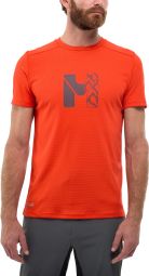 Millet Kamet Map Orange Funktions-T-Shirt für Herren