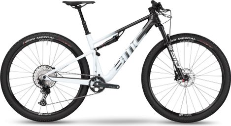 Bmc fourstroke three volledig geveerde mtb shimano slx 12s 29'' carbon grijs wit 2023