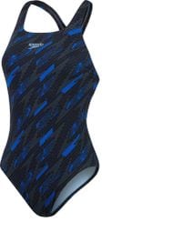 Speedo Damen Boom Allover Medalist Badeanzug Blau / Schwarz