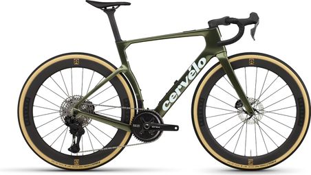 Cervélo Aspero-5 Gravel-Bike mit Shimano GRX Di2 12-Gang, 700 mm, Farbe: Digital Moss Green 2027