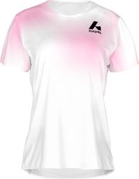 Surpas Stride Kurzarm-Trikot für Damen, Weiß/Rosa