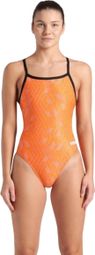 Women's swimsuit Arena Escape Dos Challenge Orange/Black