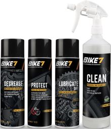 Kit d'entretien Clean 1L + Degrease 500 ml + Protect 500ml + Lubricate Dry 500ml