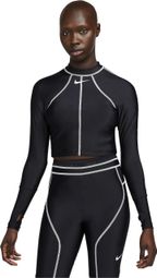 T-shirt de Bain Manches Longues Nike Fusion Noir Femme