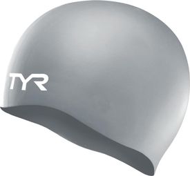 TYR Wrinkle-Free Silicone Swim Cap SILVER ALL