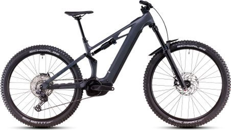 VTT Électrique Tout-Suspendu Cube Stereo Hybrid One77 HPC Race 800 Shimano Deore 12V 800 Wh 29''/27.5'' Gris Slap 2025 - Produit Reconditionné