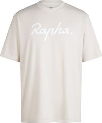 Heren Rapha Katoen Logo Beige Korte Mouw T-shirt