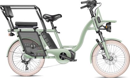 Vélo Cargo GAYA  L'Original Le Court  Amande  Pack Adulte + Barres