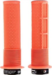 Paire de Grips DMR DeathGrip Avec Flanges Orange Tango