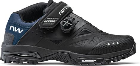 Zapatillas MTB Northwave Enduro Mid 2 Negro/Azul Oscuro