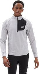 New Balance Heat Grid 1/2 Zip Thermo Top Blau
