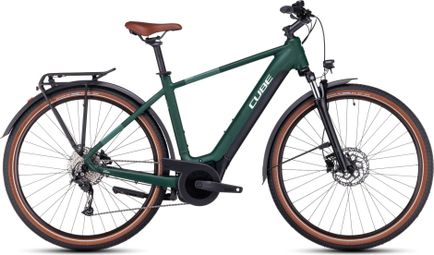 Cube Touring Hybrid One 625 Electric Hybrid Bike Shimano Alivio 9S 625 Wh 700 mm Dark Green 2023