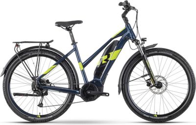 Raymon CrossRay E 3.0 Lady Bicicleta eléctrica de trekking con suspensión total Tektro M350 9S 500Wh 27.5'' Azul 2023