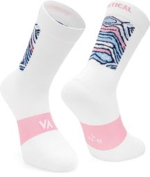 Chaussettes Vertical Mountain Animal Skin Rose/Blanc