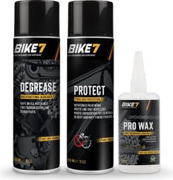 Kit d'entretien vélo Degrease 500 ml + Protect 500ml + Pro Wax 150ml