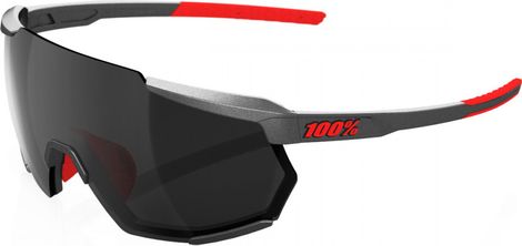 100% Racetrap 3.0 Grigio - Lente a specchio nera