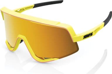 100% Glendale Soft Tact Wahsed Out Neon Yellow / Smoked Glasses + Replacement Lenses