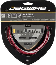 Kit Câble et Gaine pour Dérailleur Jagwire 1x Elite Link Shift Kit Rouge