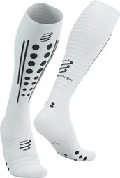 Compressport Full Socks Aero 2.0 sokken Wit/Zwart