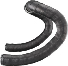 Nastro per manubrio Supacaz Pure Leather nero con tappi