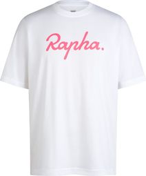 Camiseta de manga corta Rapha Cotton Logo White, Hombre