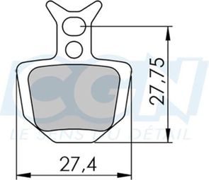 Plaquette frein vtt 13 clarks kevlar competition adapt. formula oro (pr)