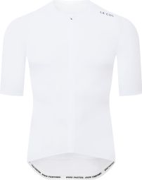 Herenfietsshirt met korte mouwen, Le Col Pro Lightweight, wit/marineblauw