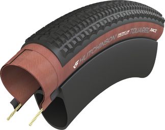 Pneu Gravel Hutchinson Touareg Race Racing Lab 700 mm Tubeless Ready Souple SwiftEasy Mach Tread 3.0 Flancs Beiges — vue 3