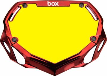 Plaque BOX two mini white et yellow/chrome red