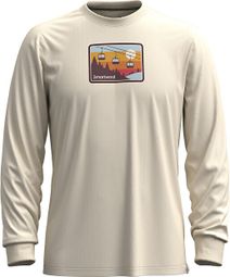 Unisex Smartwool Gondola Ride Long Sleeve T-Shirt White