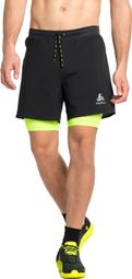 Odlo Axalp Trail 6in 2-in-1 Shorts Black Yellow