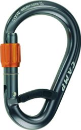 Camp Core Belay Lock Gray Orange Screwgate Carabiner