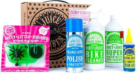Juice Lubes Bundle con limpiador de cadenas Scrub'n Buff