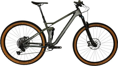 Cube Stereo One22 HPC TM Full-Suspension-Mountainbike mit SRAM GX/NX Eagle 12V, 29 Zoll, Flash-Grau und Olivgrün, Modelljahr 2024, Rahmengröße 169/178 cm – Generalüberholtes Produkt