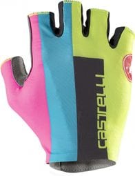 Castelli Competizione 2 Handschoenen Geel / Zwart / Blauw / Roze