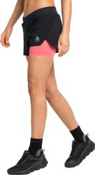 Vrouwen Odlo Zeroweight 3in 2-in-1 korte broek Zwart Roze