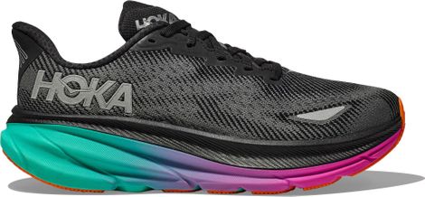 Hoka Clifton 9 GTX Scarpe da corsa Nero/Verde/Rosa Donna