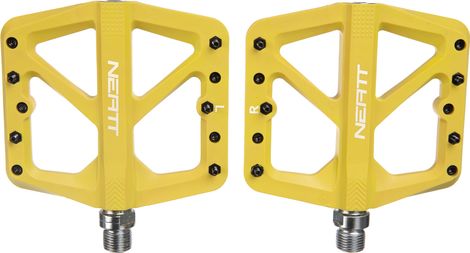 Pair of Neatt Composite 5 Pin Flat Pedals Yellow