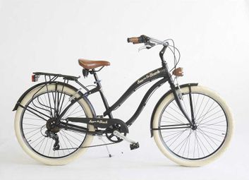 VELO VIA VENETO CRUISER 26 6V. FEMME 43 noir mat